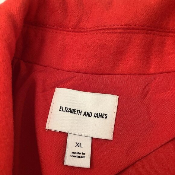 Elizabeth And James One Button Trench Winter Coat Size XL Red - Picture 11 of 11